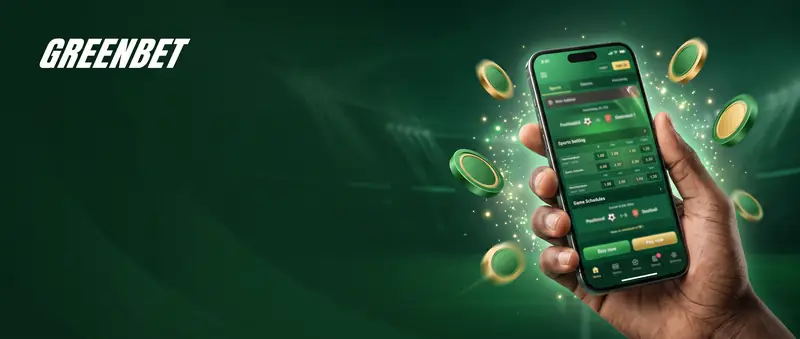 Betting app on a smartphone with mobile money deposits